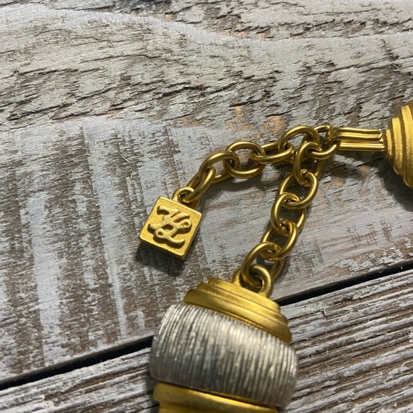 Karl Lagerfeld Vintage Chunky Gold and Silver Necklace - Picture 3 of 3